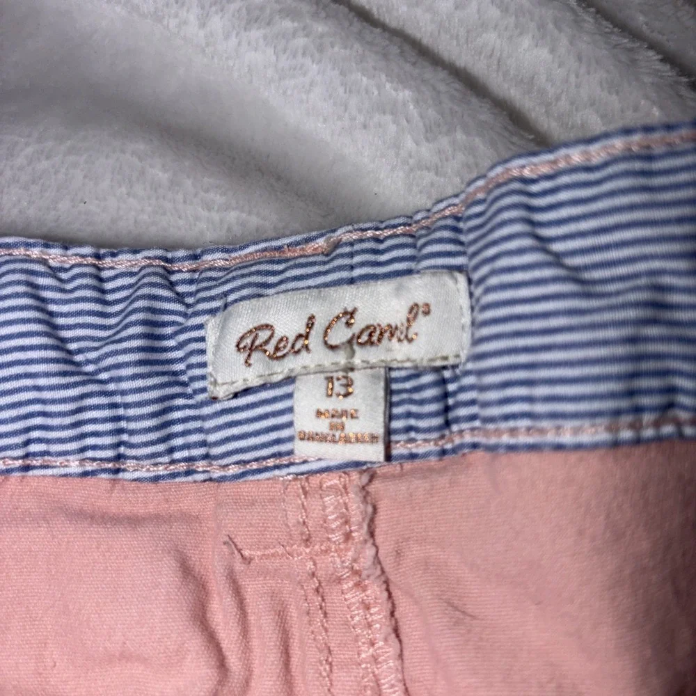 Red Camel Pink Cargo Chino Shorts Juniors Size 13 Y2K Preppy Casual Beach Travel